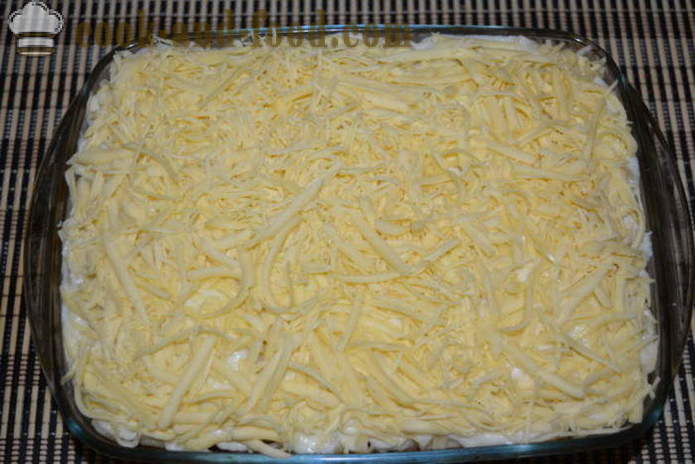 Casseruola Maccheroni con carne macinata e besciamella - come cucinare la pasta casseruola in forno, con un passo per passo ricetta foto