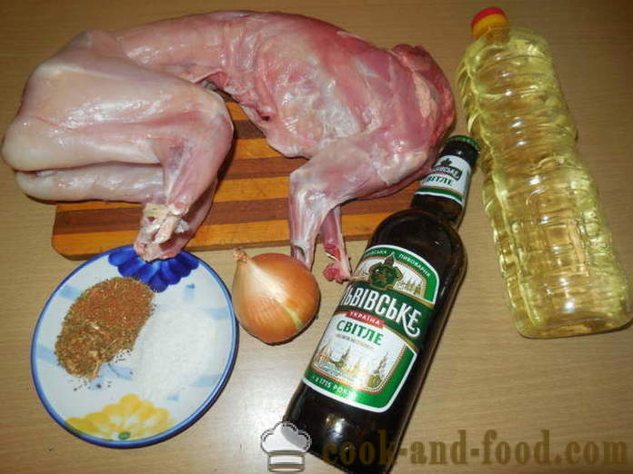 Coniglio brasato in birra in utyatnitsu - come cucinare un coniglio nella birra in forno, con un passo per passo ricetta foto