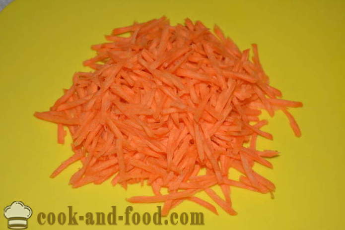 Lobio di fagioli rossi con carote e lukom- come cucinare lobio di fagioli rossi, un passo per passo ricetta foto