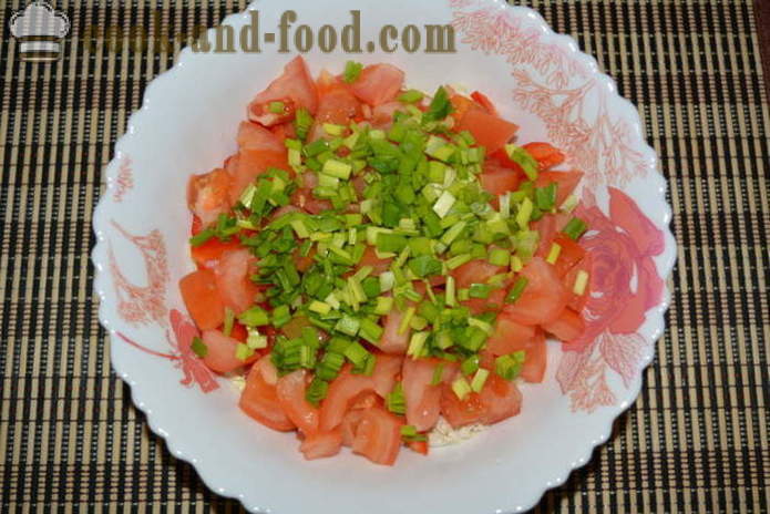 Insalata con cavolo cinese, pomodori e peperoni - come preparare un'insalata di cavolo cinese, un passo per passo ricetta foto