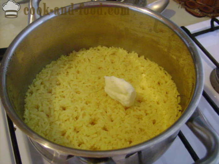 Riso bollito con curcuma - come cucinare il riso con curcuma, un passo per passo ricetta foto