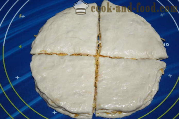 Torta di pesce con pasta al forno - come cucinare una torta di pesce, un passo per passo ricetta foto