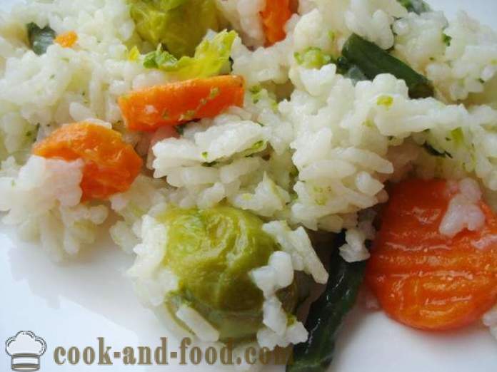 Riso con verdure in multivarka - come cucinare il riso con verdure in multivarka, passo dopo passo ricetta foto