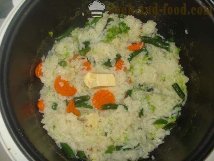 Riso con verdure in multivarka - come cucinare il riso con verdure in multivarka, passo dopo passo ricetta foto