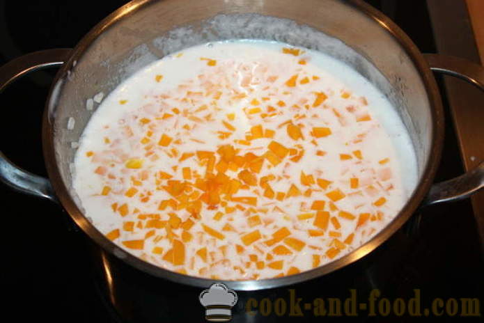 Porridge di riso con la zucca su latte - come cucinare porridge di riso con la zucca su un piatto, con un passo per passo ricetta foto