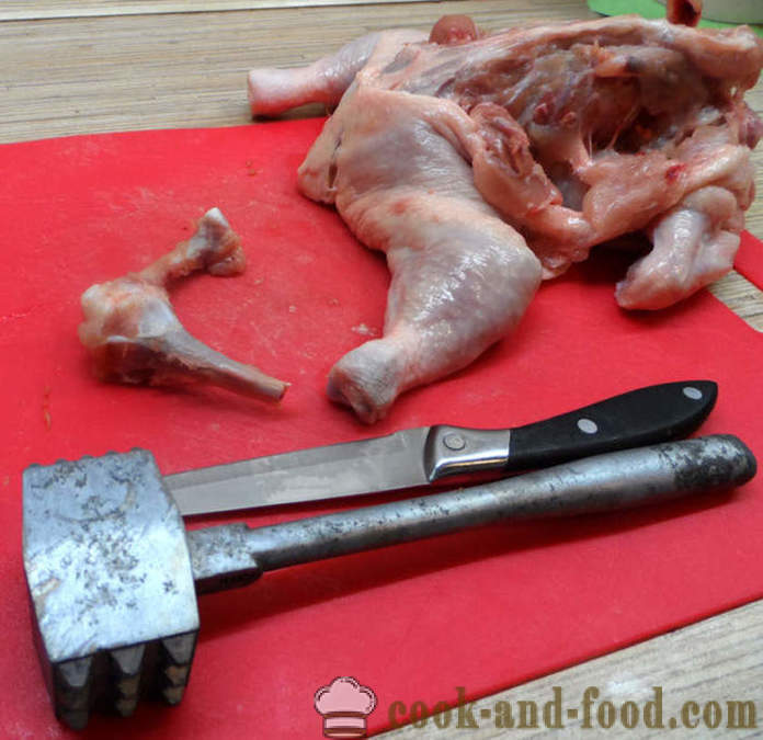 Pollo farcito, senza ossa in forno - come cucinare pollo ripieno, senza ossa, un passo per passo ricetta foto