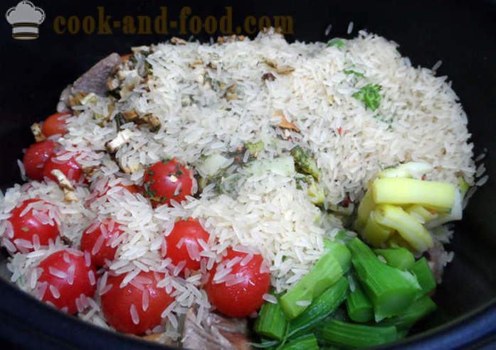 Risotto con le verdure in multivarka surgelati e secchi - come cucinare il risotto in multivarka a casa, passo dopo passo le foto delle ricette