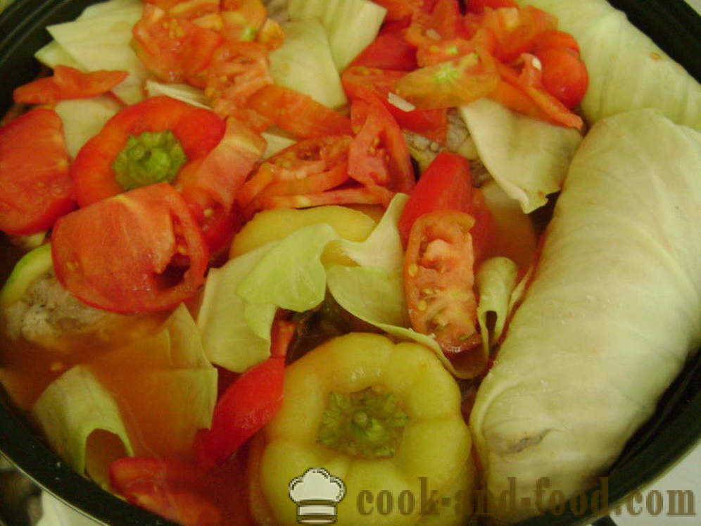 Verdure ripiene con riso e carne macinata - come preparare verdure ripiene, con un passo per passo ricetta foto