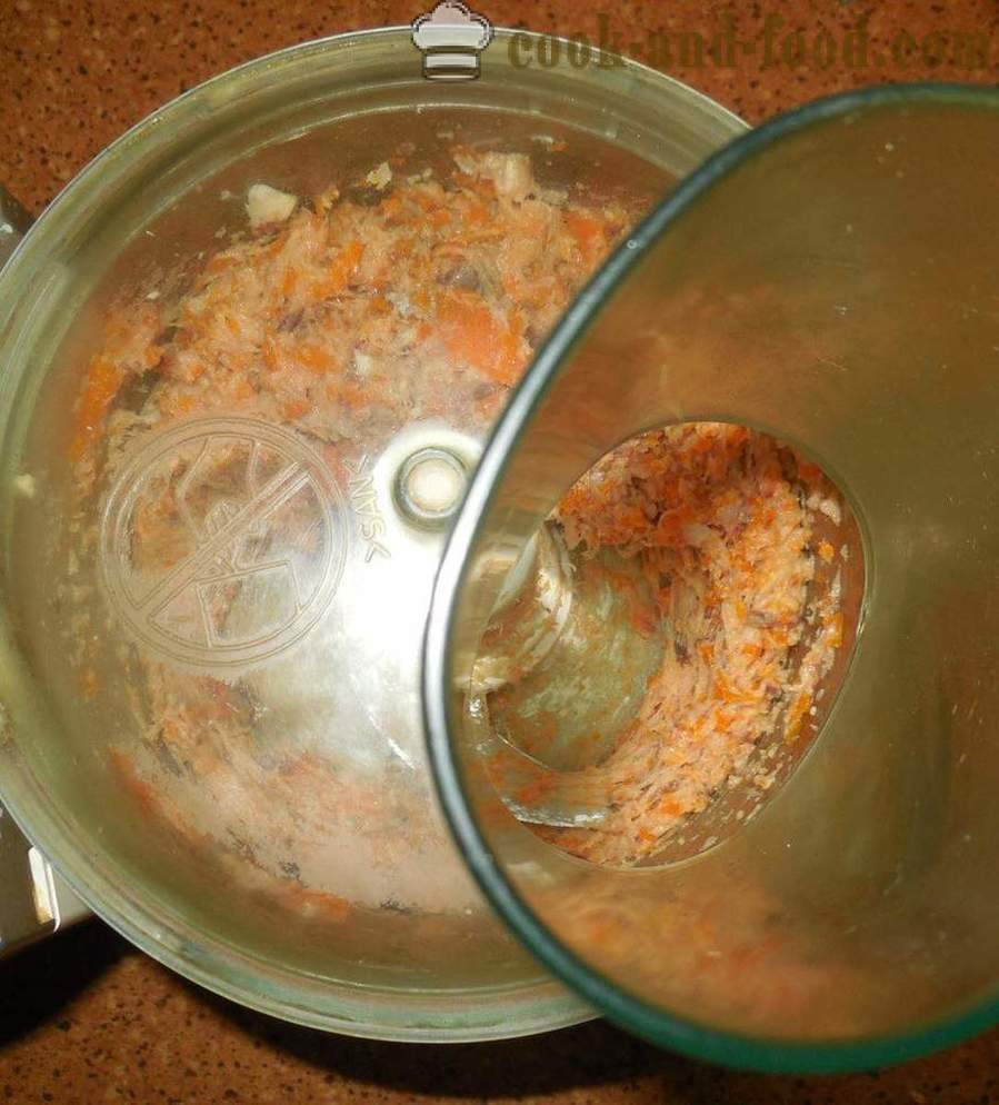 Aringhe Classic Pate con formaggio fuso e carote - come cucinare il foie aringhe a casa, passo dopo passo ricetta foto