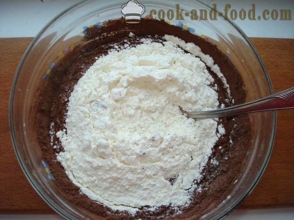 Biscotti al cioccolato fatti in casa con cacao modo rapido e semplice - come cucinare biscotti al cioccolato a casa, passo dopo passo le foto delle ricette