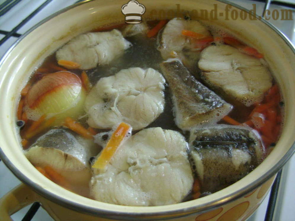 Zuppa di pesce quaresimale da Nasello con riso - come cucinare la zuppa di pesce con Heck, un passo per passo ricetta foto
