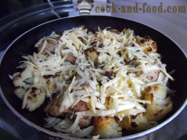 Cosce di pollo al forno con verdure e formaggio - come le cosce di pollo al forno in aerogrill, passo dopo passo le foto delle ricette