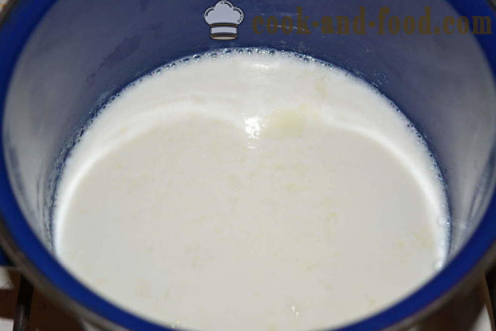 Vermicelli latte per i bambini - come preparare le tagliatelle di latte in padella, un passo per passo ricetta foto