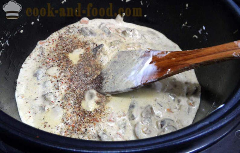 Cuori di pollo con funghi in multivarka - come cucinare cuori di pollo con funghi, un passo per passo ricetta foto