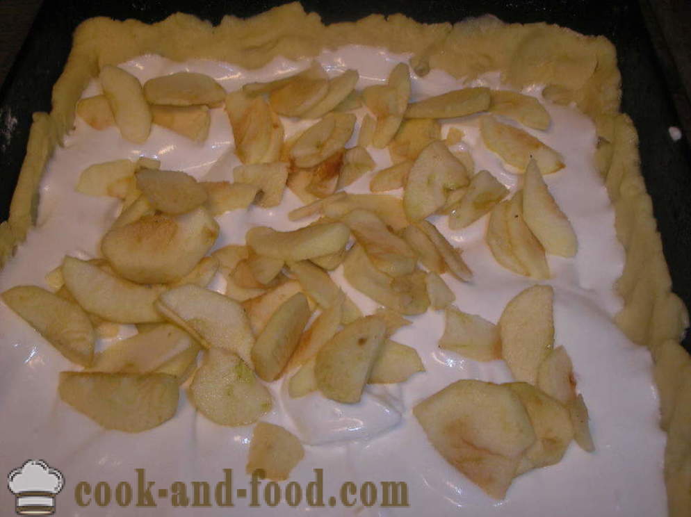 Aprire mela pasta torta - come cucinare pasta torta di mele, un passo per passo ricetta foto