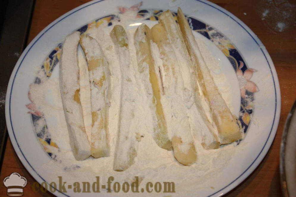 Zucchine in pastella - come cucinare le zucchine in pastella nella padella, un passo per passo ricetta foto