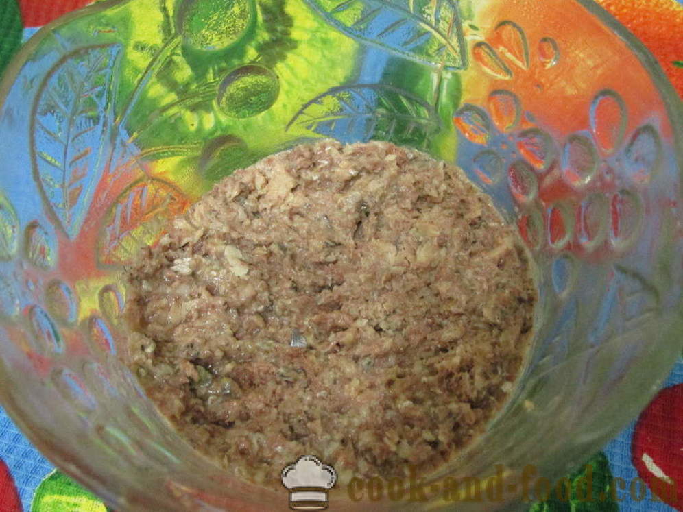 Insalata mimosa con scatola e formaggio fuso - come preparare un'insalata con Mimosa in scatola senza olio, un passo per passo ricetta foto