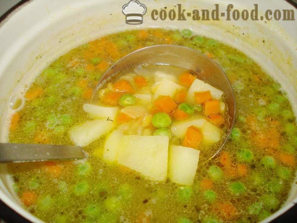 Zuppa di piselli magra con i piselli - come cucinare la zuppa di piselli digiuno quaresimale, passo dopo passo le foto delle ricette