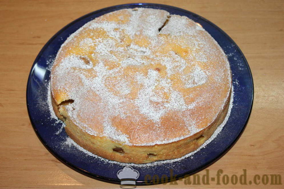 Torta di zucca con le mele - come cucinare la torta di mele con zucca e mela, con un passo per passo ricetta foto