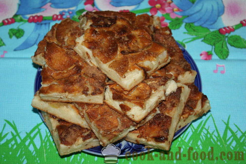 Torta di mele con cannella - come cuocere una torta di mele con cannella al forno, con un passo per passo ricetta foto