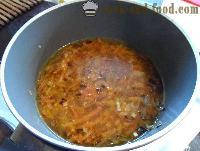 Zuppa di zucca con crema e carne - come cucinare una deliziosa zuppa di zucca con crema, con un passo per passo ricetta foto