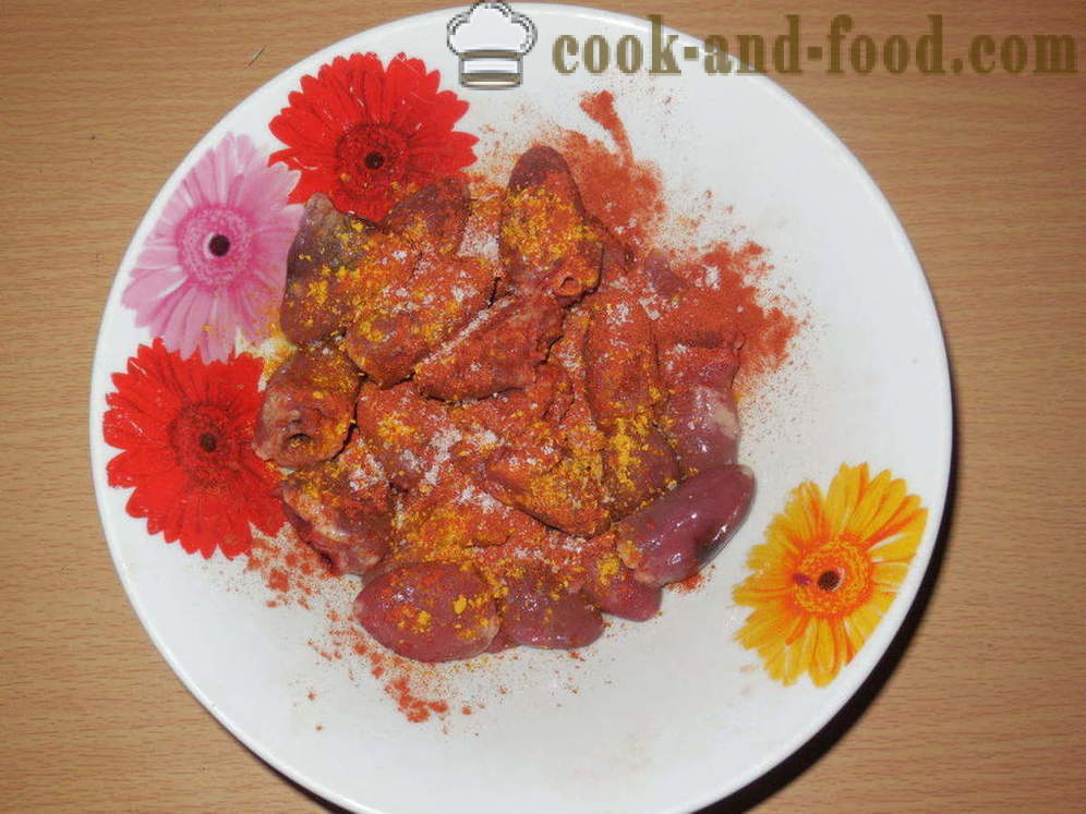 Shish kebab su spiedini di cuori di pollo - come cucinare deliziosi spiedini di cuori di pollo, un passo per passo ricetta foto