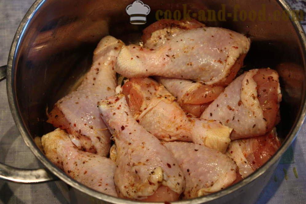 Cosce di pollo croccante in pastella - come friggere cosce di pollo in padella ricetta passo-foto