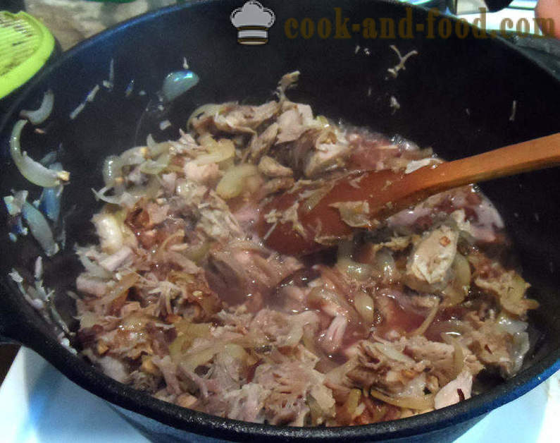 Zuppa kharcho con riso - come cucinare la zuppa grub a casa, passo dopo passo ricetta foto