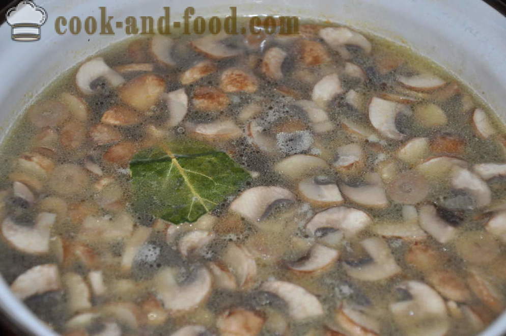 Zuppa di funghi con funghi Delicious - come cucinare la zuppa di funghi con funghi, un passo per passo ricetta foto