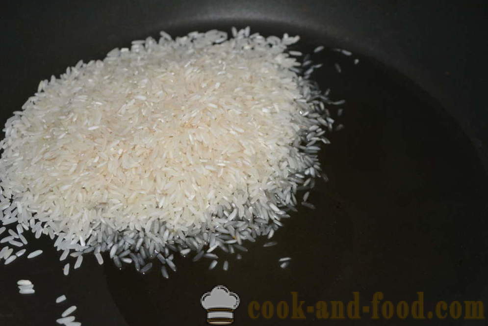 Come cucinare il riso per guarnire friabile - come cucinare il riso croccante in padella, un passo per passo ricetta foto