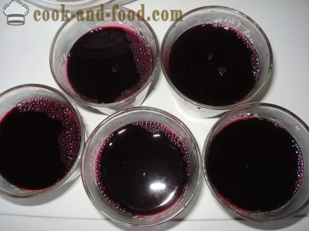Gelatina di uva con la gelatina - come fare gelatina da uve a casa, passo dopo passo ricetta foto