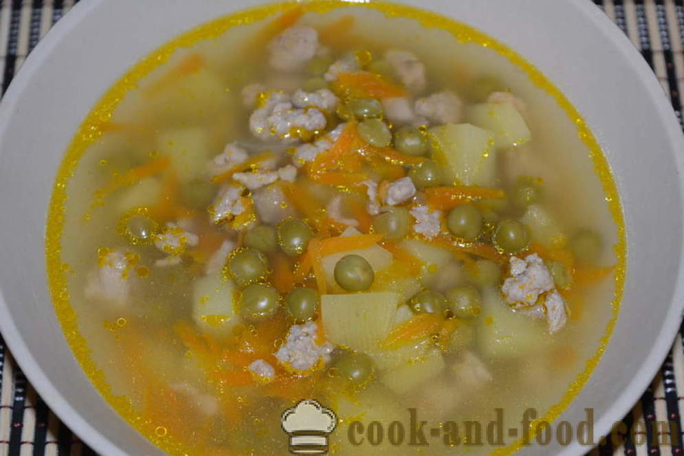 Pea in multivarka - come cucinare zuppa di piselli in multivarka, passo dopo passo ricetta foto