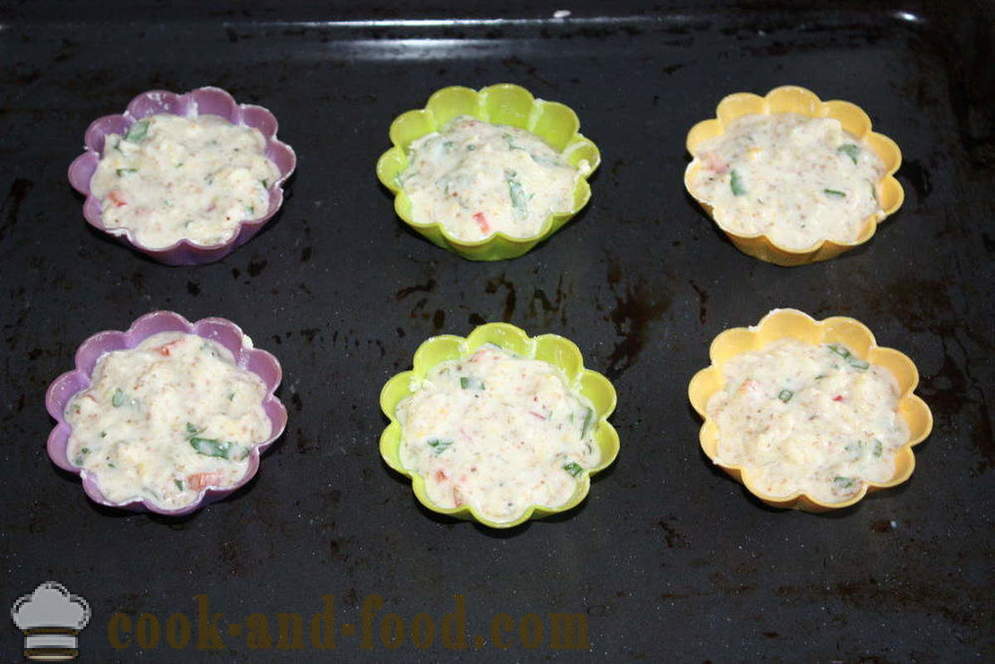 Muffins zucchine con formaggio al forno - come cucinare muffin di zucca, passo dopo passo le foto delle ricette