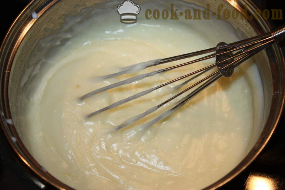 Croissant con crema pasticcera - come rendere croissant a casa, passo dopo passo le foto delle ricette