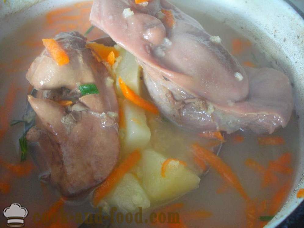 Zuppa di miglio rigaglie - come cucinare la zuppa di miglio, un passo per passo ricetta foto