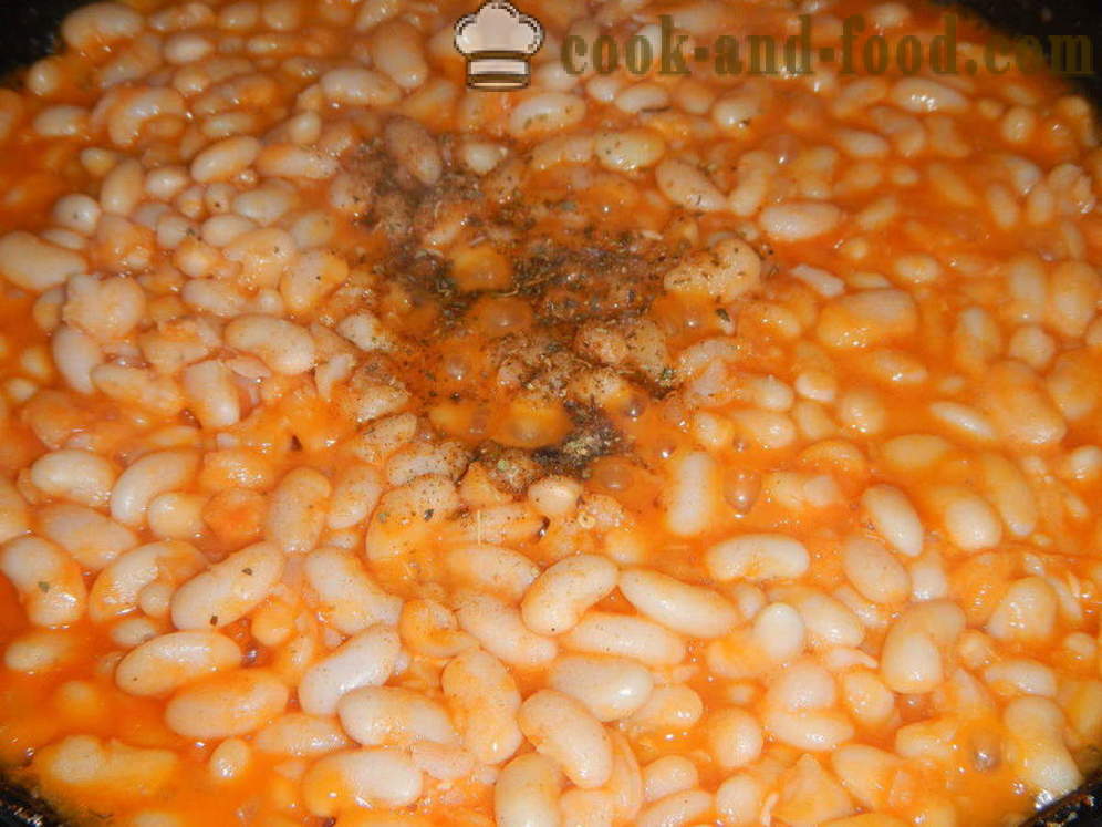 Lobio o fagioli in salsa di pomodoro - come cucinare lobio di fagioli, un passo per passo ricetta foto