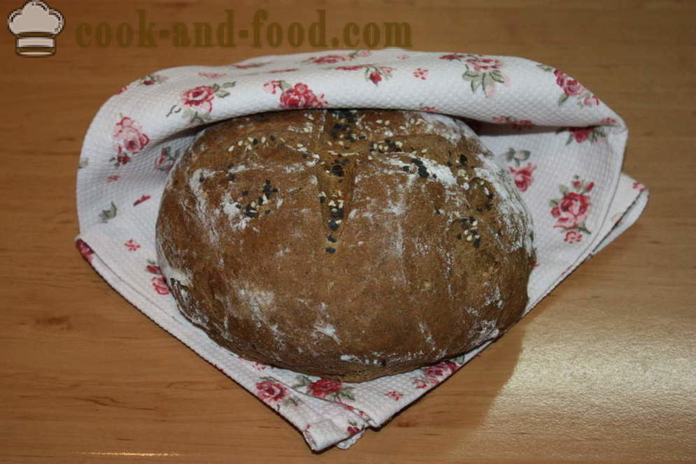Ricetta per il pane di segale nel forno - come cuocere il pane di segale in casa, passo dopo passo ricetta foto