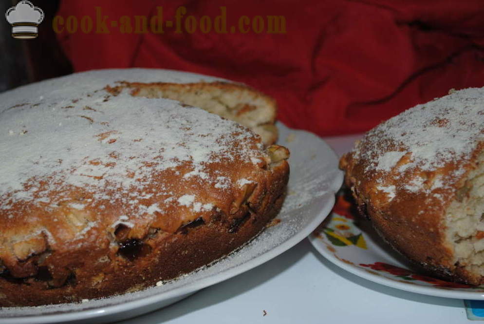 Torta pan di zenzero su kefir con mele e noci - come cucinare una torta con kefir, un passo per passo ricetta foto