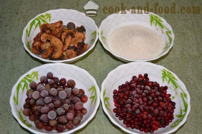 Composta di frutta secca e bacche congelate in multivarka - come cucinare frutta cotta in multivarka, passo dopo passo ricetta foto
