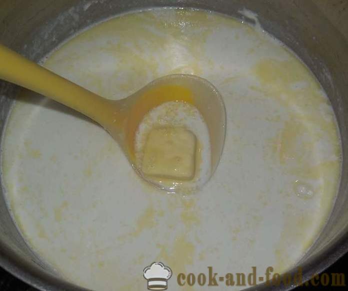 Porridge di miglio con il latte - come cucinare polenta di miglio con il latte, un passo per passo ricetta foto