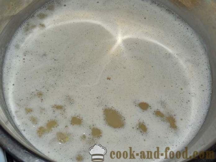 Porridge di miglio con il latte - come cucinare polenta di miglio con il latte, un passo per passo ricetta foto