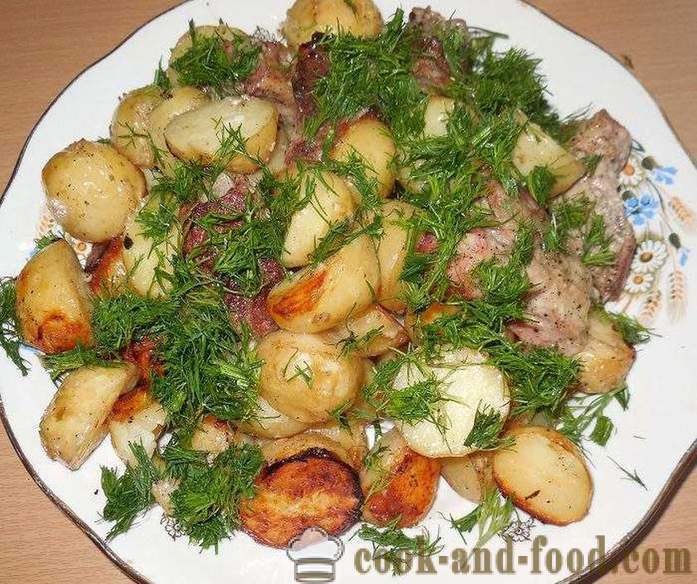 Delicious patate al forno con la carne - come deliziose patate al forno nel foro, la ricetta con le foto, passo dopo passo