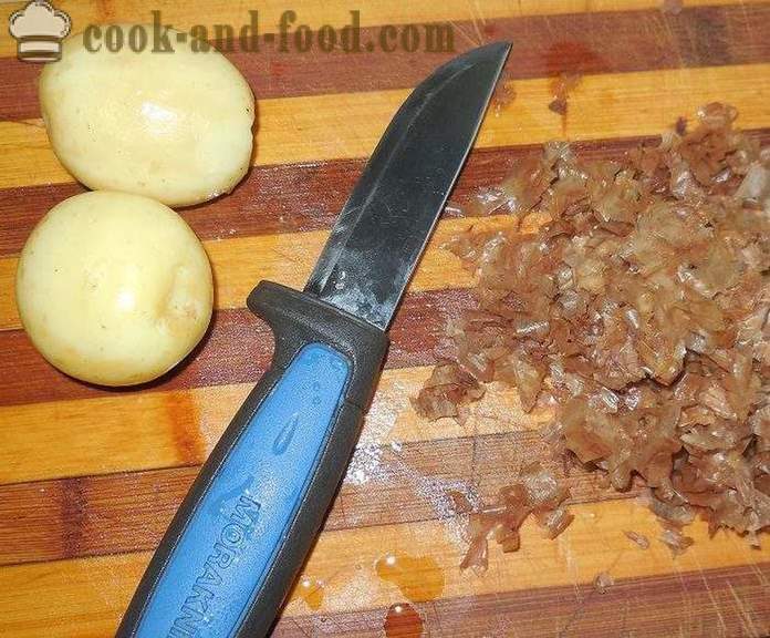 Delicious patate al forno con la carne - come deliziose patate al forno nel foro, la ricetta con le foto, passo dopo passo