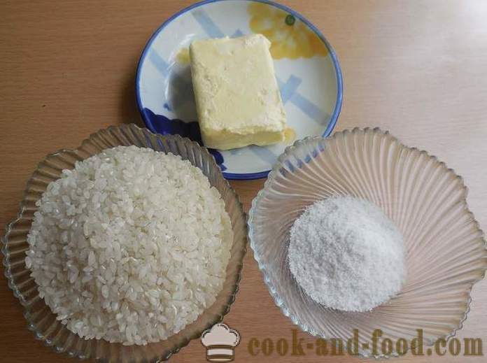 Come cucinare il porridge di riso in acqua su un guarnire - una ricetta con una foto