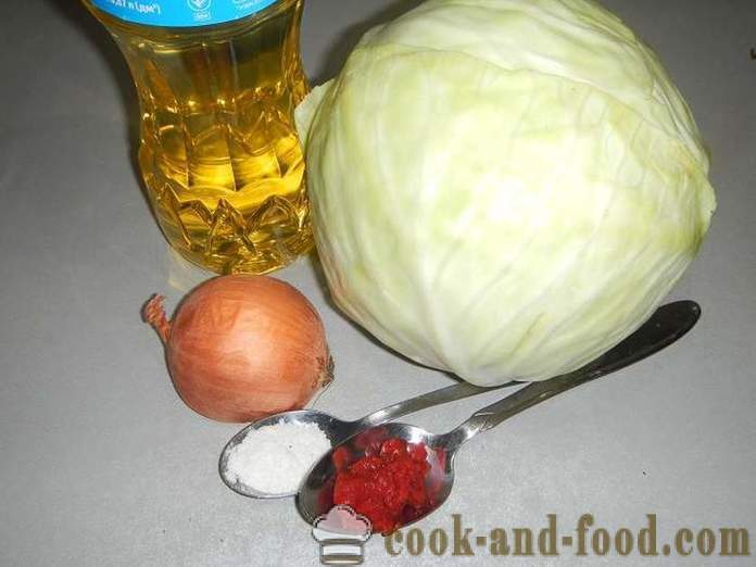 Cavolo brasato con i pomodori - succosa e saporita - come cucinare cavolo brasato - un passo per passo la ricetta con le foto