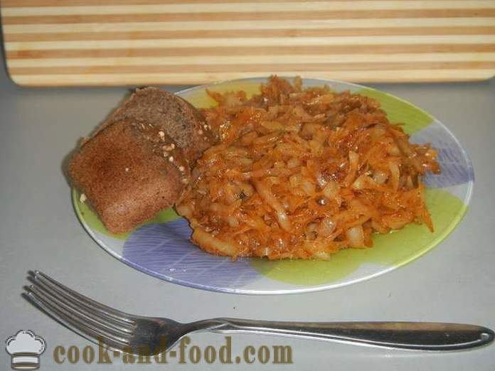 Cavolo brasato con i pomodori - succosa e saporita - come cucinare cavolo brasato - un passo per passo la ricetta con le foto