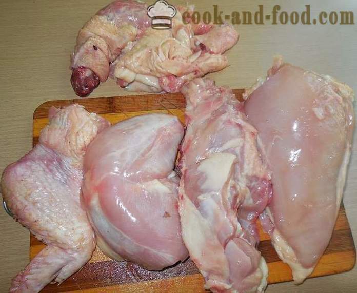 Pollo barbecue sulla griglia - deliziosi e succulenti spiedini di pollo in salsa di pomodoro - un passo per passo ricetta foto