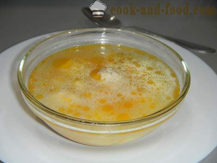 Deliziosa zuppa con polpette e spaghetti - un passo per passo la ricetta con le foto come cucinare la zuppa con le polpette