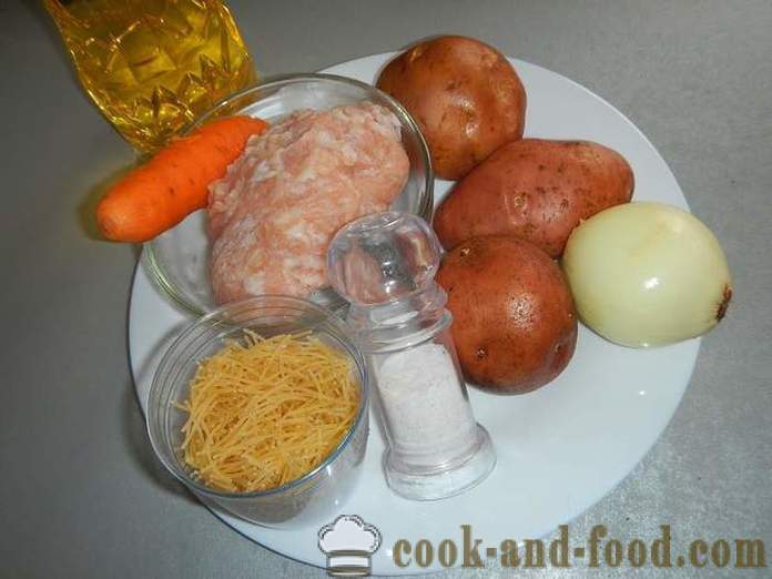 Deliziosa zuppa con polpette e spaghetti - un passo per passo la ricetta con le foto come cucinare la zuppa con le polpette