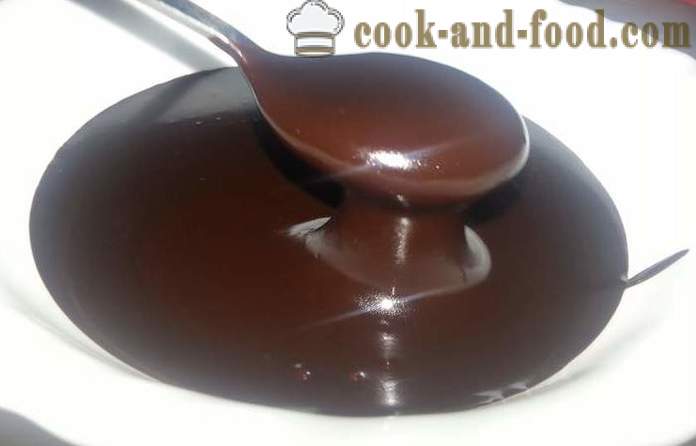 Miglior glassa di cioccolato con panna acida - una ricetta come fare una glassa di cacao, panna acida e burro, con il video